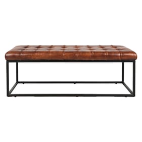 Jofran Furniture Global Archive Saddle Brown 50 Inch Ottoman Bench