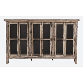 Jofran Furniture Rustic Shores Grey Wash 70 Inch Accent Cabinet