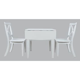 Jofran Furniture Eastern Tides Brushed White 3pc Dining Room Set