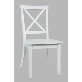 2 Jofran Furniture Eastern Tides Brushed White Dining Chairs