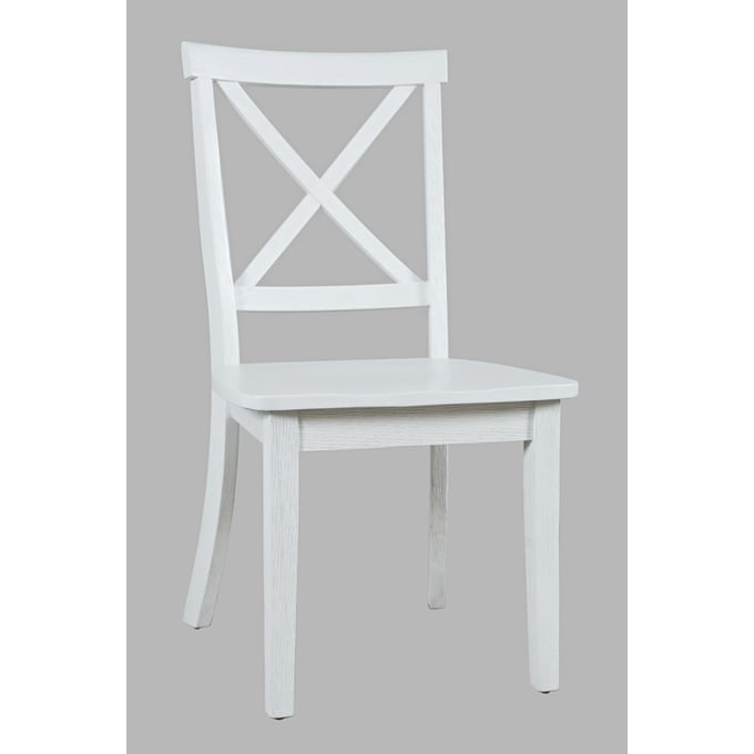 2 Jofran Furniture Eastern Tides Brushed White Dining Chairs JFN-2146-370KD