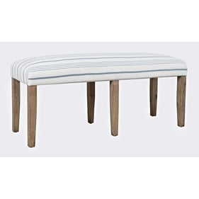 Jofran Furniture Eastern Tides Blue Stripe Dining Bench