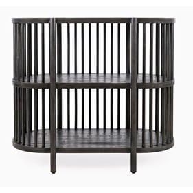 Jofran Furniture Rhapsody Black Wash Open Storage Bookcase