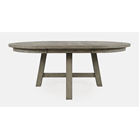 Jofran Furniture Telluride Driftwood Grey Round To Oval Dining Table