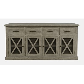 Jofran Furniture Telluride Driftwood Grey 70 Inch 4 Drawer Sideboard Buffet...