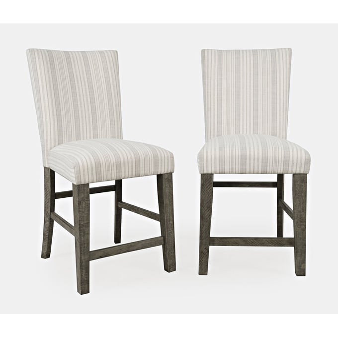 2 Jofran Furniture Telluride Driftwood Grey Parsons Counter Height Stools JFN-2231-BS405KD