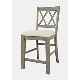 2 Jofran Furniture Telluride Driftwood Grey Counter Height Stools