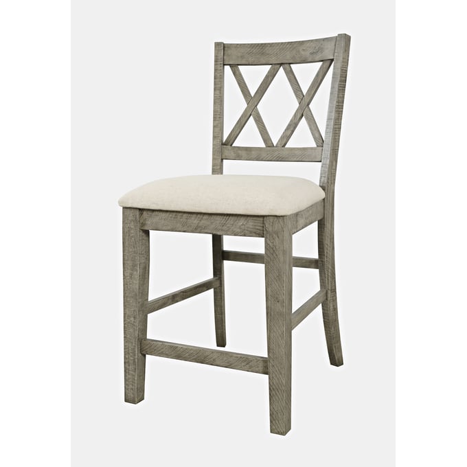 2 Jofran Furniture Telluride Driftwood Grey Counter Height Stools JFN-2231-BS420KD