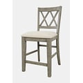 Telluride Rustic Distressed Pine Upholstered Counter Stool (Set of 2)