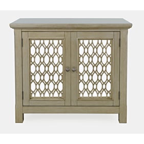 Jofran Furniture Isabella Champagne 38 Inch Mirrored Accent Storage Cabinet