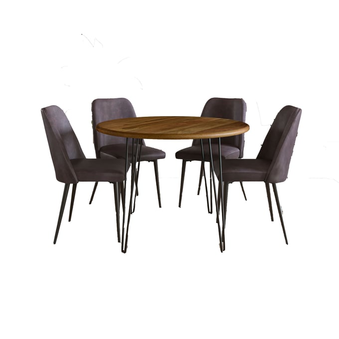 Jofran Furniture Brennan Dark Brown 5pc Dining Set JFN-2271-BRENNANDTG-4DOXCHDBN