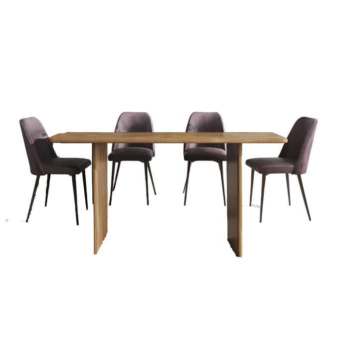 Jofran Furniture Burke Dark Brown 5pc Dining Set JFN-2271-BURKEDTG-4DOXCHDBN