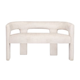 Jofran Furniture Gwen Natural Upholstered Sculpture Bench