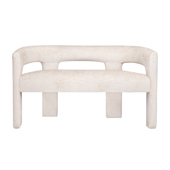 Jofran Furniture Gwen Natural Upholstered Sculpture Bench JFN-2271-GWENBNNAT