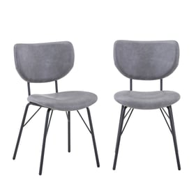 2 Jofran Furniture Owen Grey Split Back Upholstered Dining Chairs