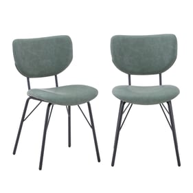 2 Jofran Furniture Owen Jade Split Back Upholstered Dining Chairs