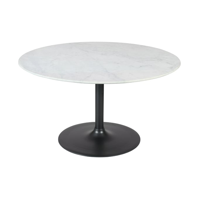 Jofran Furniture Rowan Gunmetal 42 Inch Pedestal Round Marble Dining Table JFN-2271-ROWAN42TBGMKT