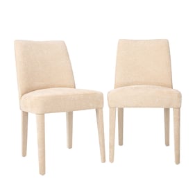 2 Jofran Furniture Wilson Sand Upholstered Vintage Dining Chairs