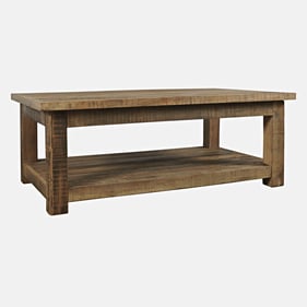 Jofran Furniture Reclamation Rustic Brown 50 Inch Coffee Table