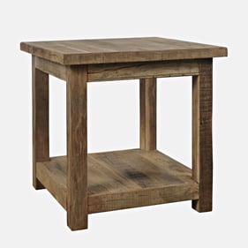 Jofran Furniture Reclamation Rustic Brown Square End Table