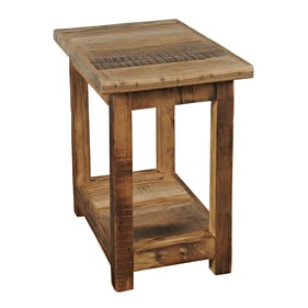 Jofran Furniture Reclamation Rustic Brown Chairside End Table