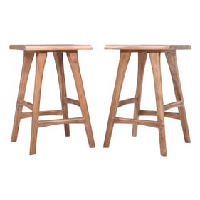 2 Jofran Furniture Sedona Golden Backless Counter Barstools