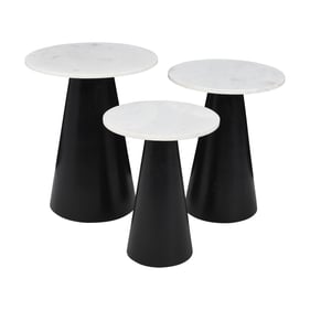 Jofran Furniture Nolan Black 3pc Accent Table Set