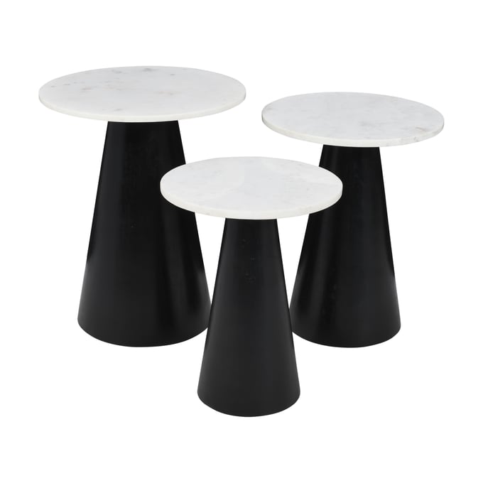 Jofran Furniture Nolan Black 3pc Accent Table Set JFN-2330-NOLANBLK