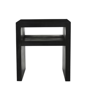 Jofran Furniture Dev Black End Table with Storage Shelf