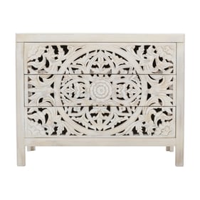 Jofran Furniture Jolie White Wash Three Drawers Accent Chest