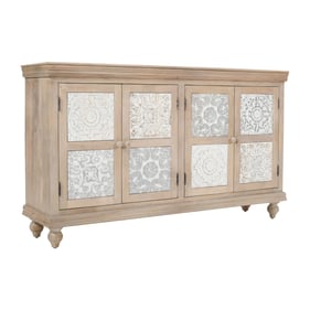 Jofran Furniture Adele Sand 71 Inch Four Door Sideboard Cabinet