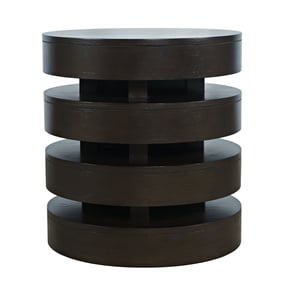 Jofran Furniture Brix Espresso Round End Table