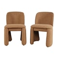 Breck Mid-Century Modern Curved Upholstered Dining Chair - Set of 2