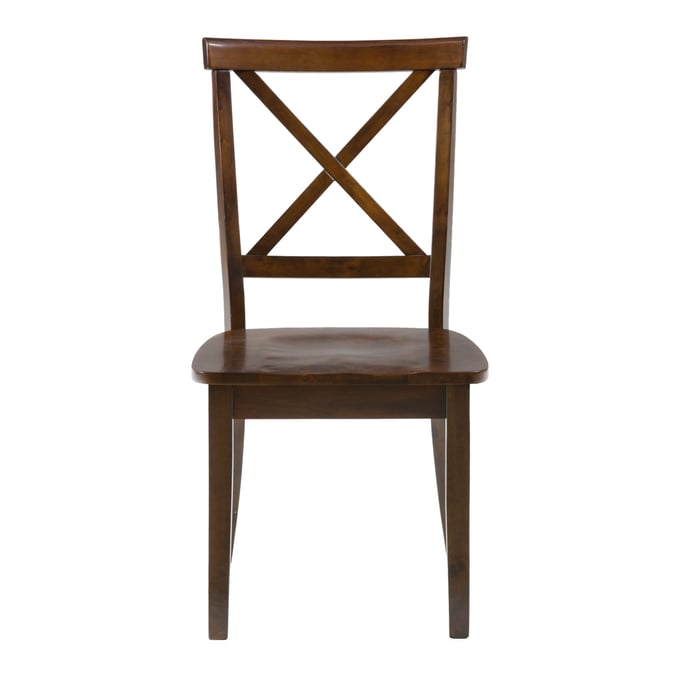 2 Jofran Furniture Richmond Cherry Brown Cross Back Dining Chairs JFN-342-915KD