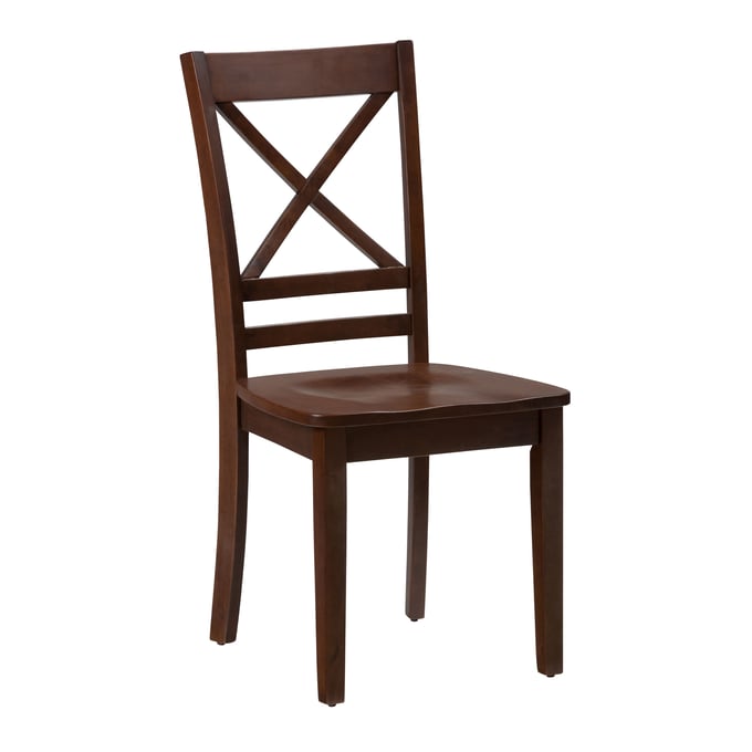 2 Jofran Furniture Simplicity Caramel Cross Back Dining Chairs JFN-452-806KD