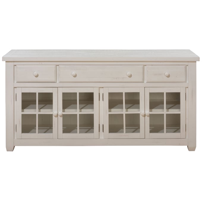 Jofran Furniture Madaket Distressed Off White 66 Inch Media Console JFN-648-66