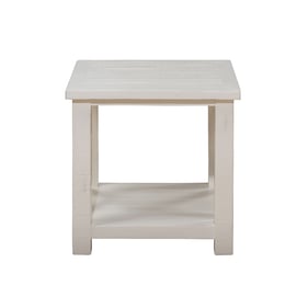 Jofran Furniture Madaket Distressed Off White Square End Table