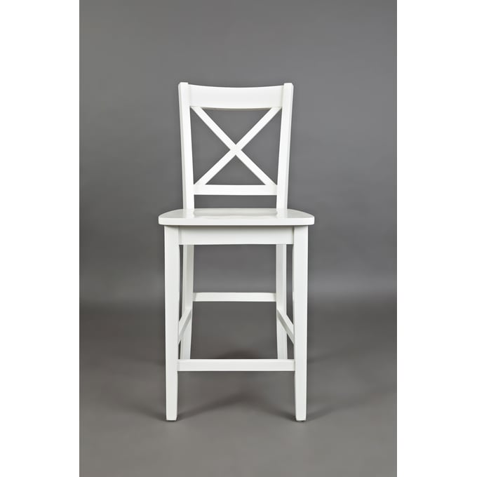 2 Jofran Furniture Simplicity Paper White Cross Back Stools JFN-652-BS806KD