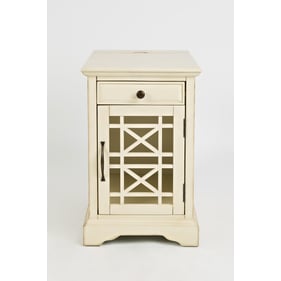 Jofran Furniture Craftsman Antique Cream Chairside Table