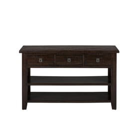 Jofran Furniture Kona Grove Chocolate Dark Brown Sofa Media Table