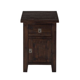 Jofran Furniture Kona Grove Chocolate Dark Brown Cabinet Chairside Table