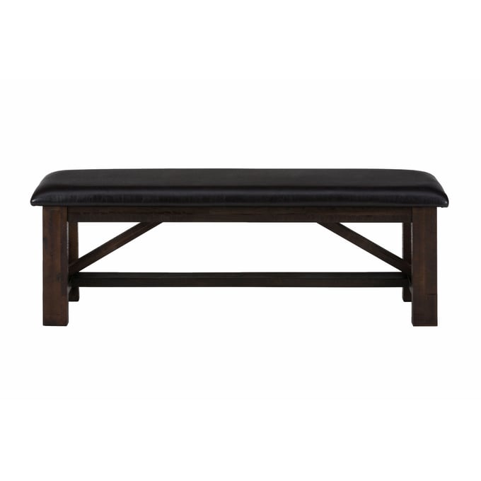 Jofran Furniture Kona Grove Chocolate Dark Brown Upholstered Bench JFN-705-20KD