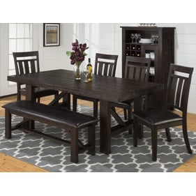 Jofran Furniture Kona Grove Chocolate Dark Brown 6pc Dining Room Set