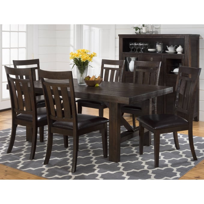 Jofran Furniture Kona Grove Chocolate Dark Brown 7pc Dining Room Set JFN-705-79-DR-S2