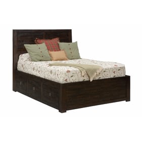 Jofran Furniture Kona Grove Chocolate Dark Brown Queen Storage Bed