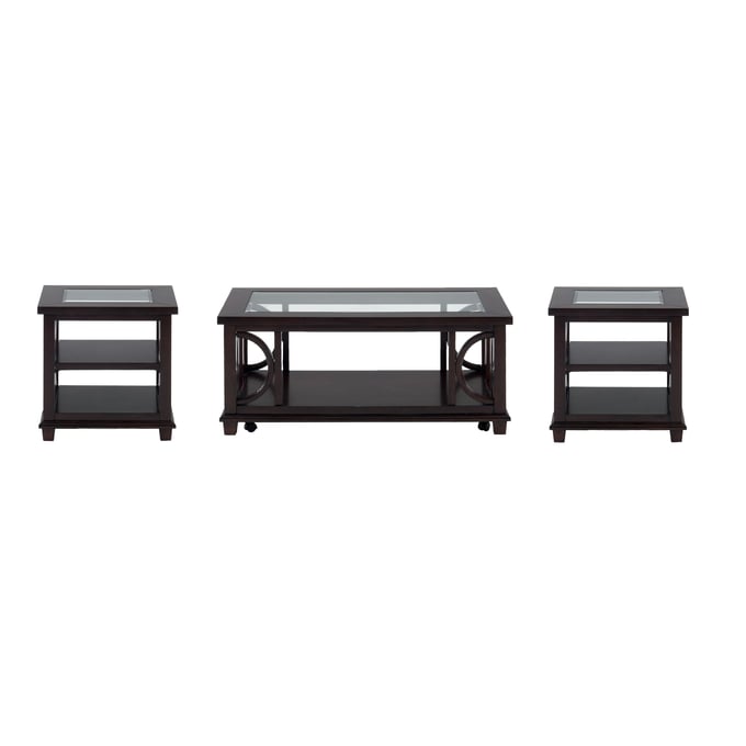 Jofran Furniture Panama Dark Brown 3pc Coffee Table Set JFN-966-set1