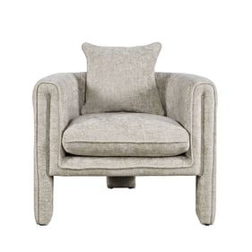 Jofran Furniture Adley Oyster Upholstered Vintage Accent Armchair with Pill...