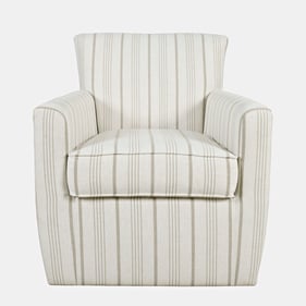 Jofran Furniture Blakely Harper Beige Stripe Swivel Accent Chair