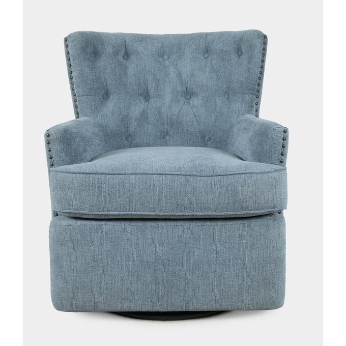 Jofran Furniture Bryson Blue Swivel Accent Chair JFN-BRYSON-SW-BLUE