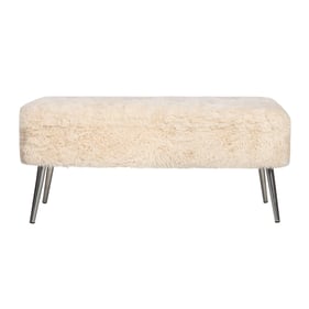 Jofran Furniture Huggy Sand Upholstered Storage Bench